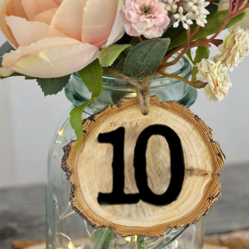 10pcs Round Natural Wood Log Slice Tree Bark 1-10 Table Numbers For Wedding Centerpiece Hanging Decor
10pcs Round Natural Wood Log Slice Tree Bark 1-10 Table Numbers For Wedding Centerpiece Hanging Decor