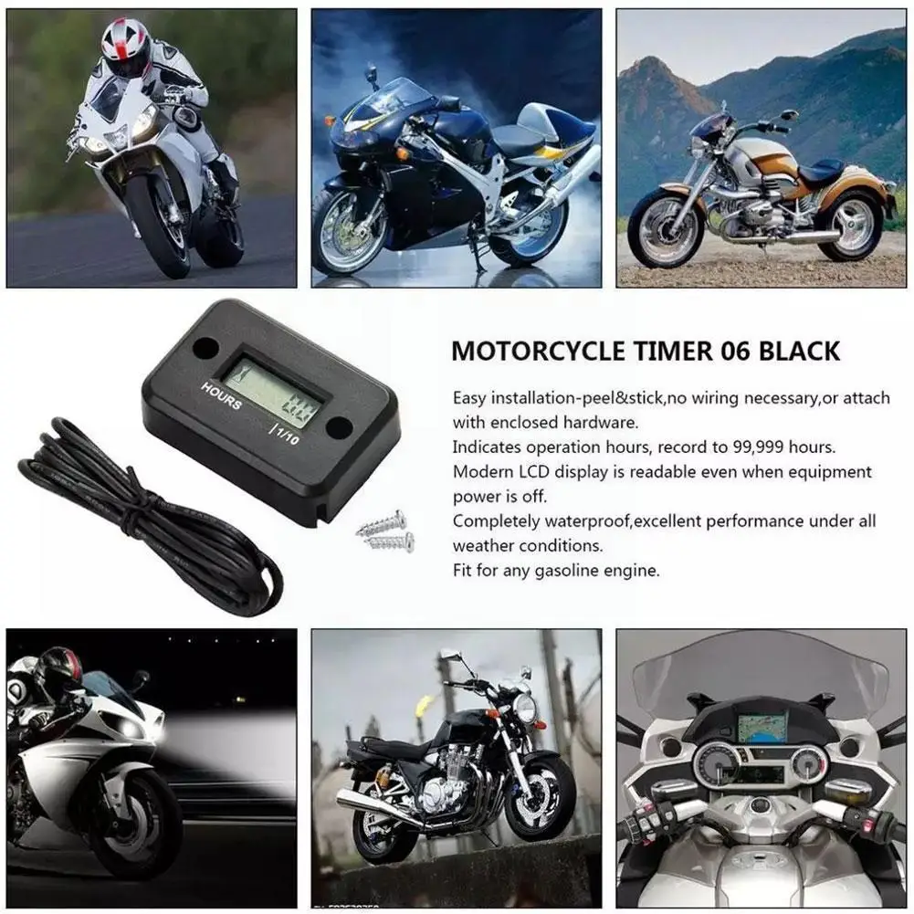 Waterproof Digital Hour Meter LCD Display Portable For Motorcycle/Boat Engines Engine Meter Counter Hour Meter Gauge Hour F6V2
Waterproof Digital Hour Meter LCD Display Portable For Motorcycle/Boat Engines Engine Meter Counter Hour Meter Gauge Hour F6V2