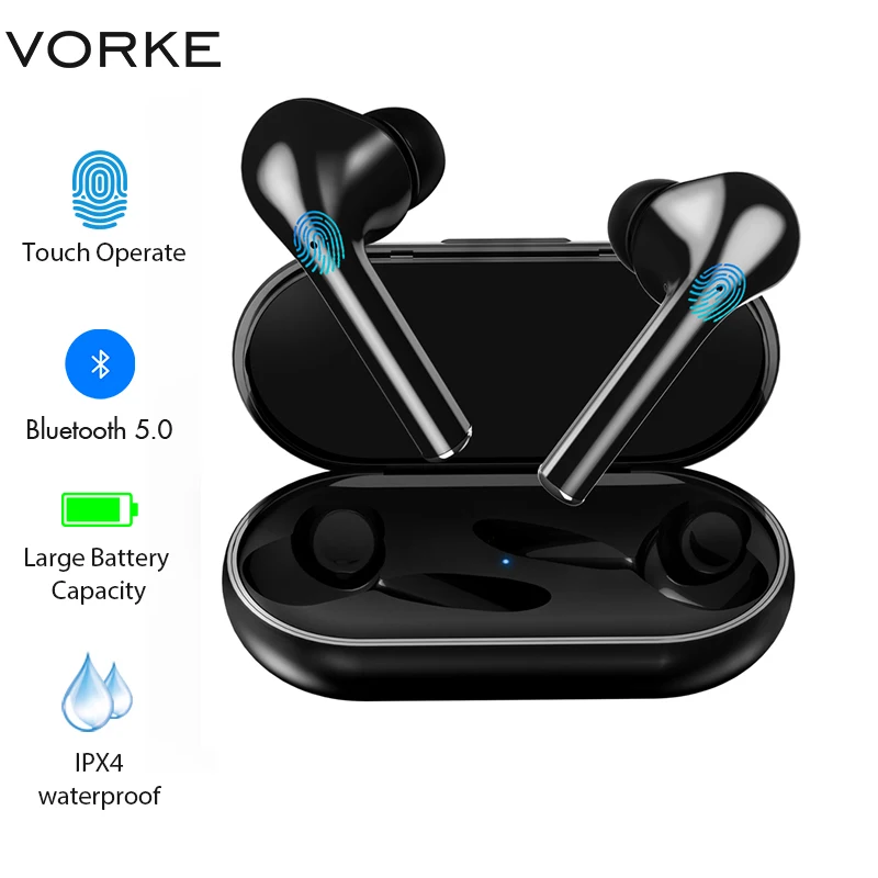 Vorke M6S наушники вкладыши TWS с сенсорный Управление спортивные Bluetooth Dual 5 0 стерео