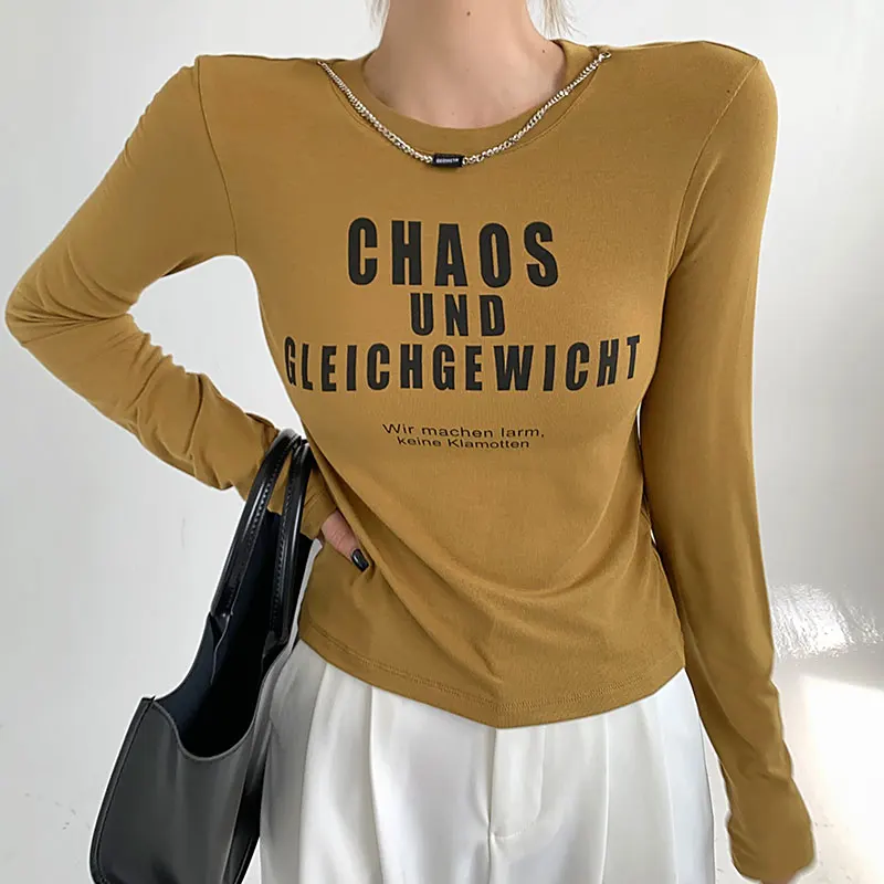 Осенняя Женская Повседневная футболка с длинным рукавом, ретро, Женский винтажный облегающий топ с круглым вырезом и надписью, модные облег...
Осенняя Женская Повседневная футболка с длинным рукавом, ретро, Женский винтажный облегающий топ с круглым вырезом и надписью, модные облег...