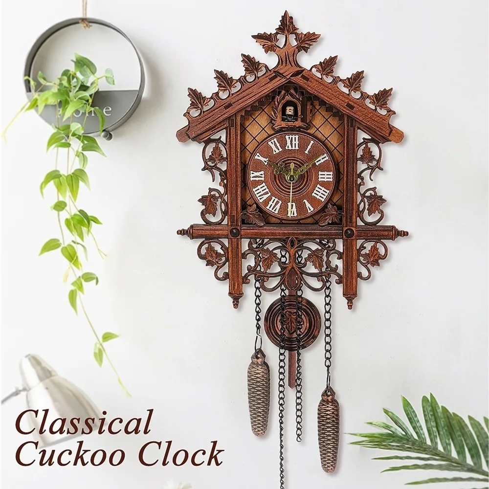 Vintage Handcraft Wood Cuckoo Clock Tree House Swing House Style Wall Hanging Horloges Art Home Room Decor
Vintage Handcraft Wood Cuckoo Clock Tree House Swing House Style Wall Hanging Horloges Art Home Room Decor