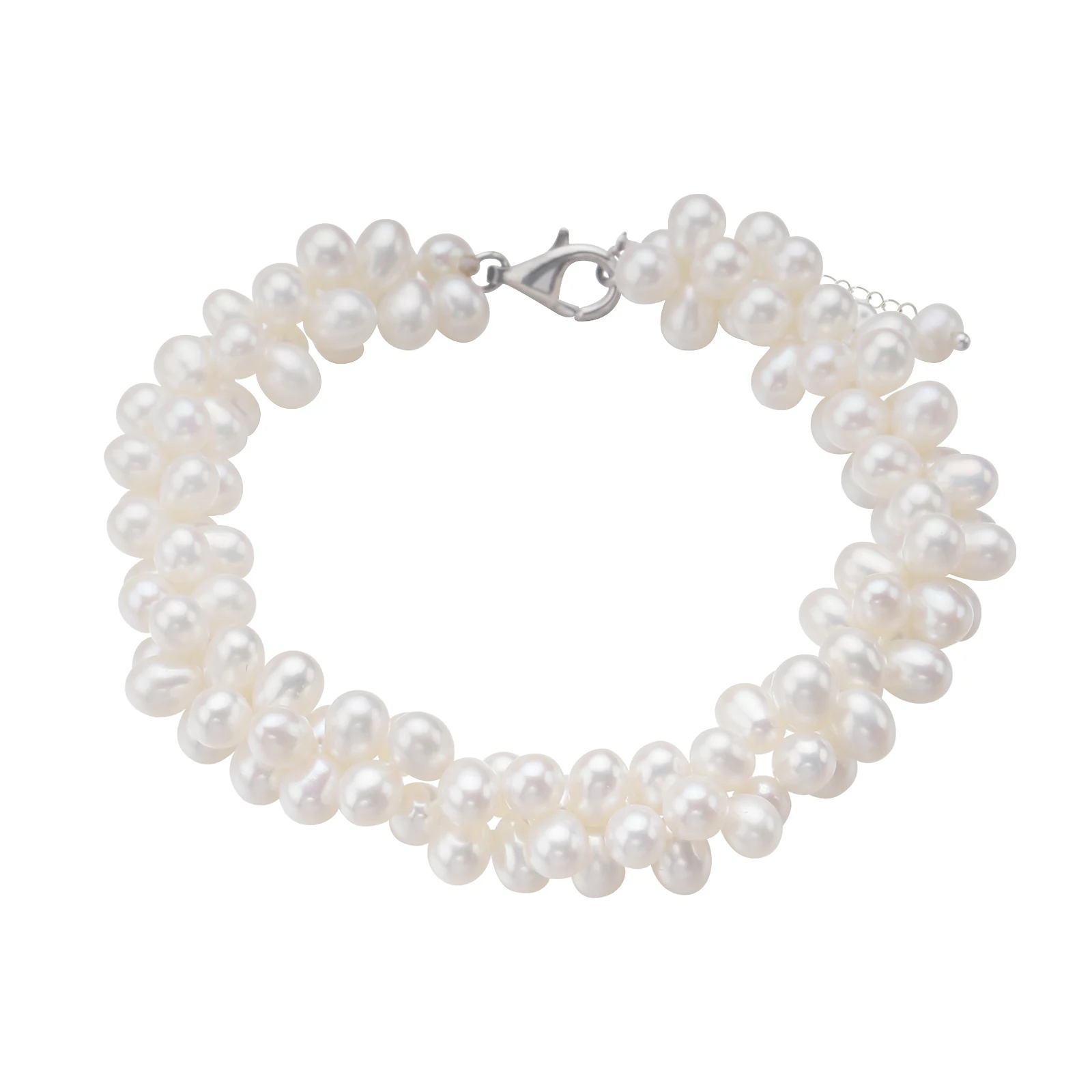 925 Sterling Silver Natural Freshwater Pearl Bracelet New Handmade Braided Adjustable Chain Bracelet For Women Fine Jewelry Gift
925 Sterling Silver Natural Freshwater Pearl Bracelet New Handmade Braided Adjustable Chain Bracelet For Women Fine Jewelry Gift