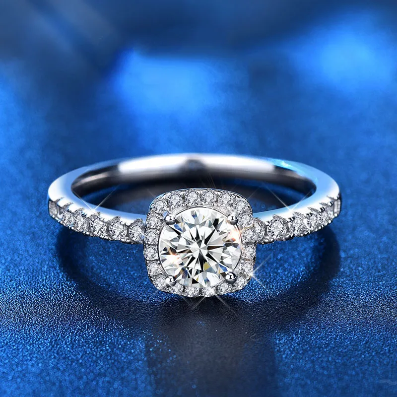 100% Moissanite Diamond Rings 1CT Luxury Brilliant Halo Engagement Rings For Women Girls Promise Gift Sterling Silver Jewelry
100% Moissanite Diamond Rings 1CT Luxury Brilliant Halo Engagement Rings For Women Girls Promise Gift Sterling Silver Jewelry