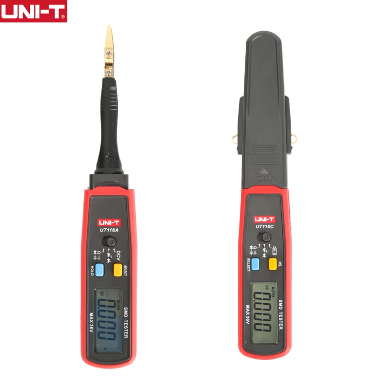UNI-T SMD Multimeter UT116A UT116C Auto Range Resistance Capacitance Diode(RCD) LED Zener DCV Continuity Battery Tester Meter
UNI-T SMD Multimeter UT116A UT116C Auto Range Resistance Capacitance Diode(RCD) LED Zener DCV Continuity Battery Tester Meter