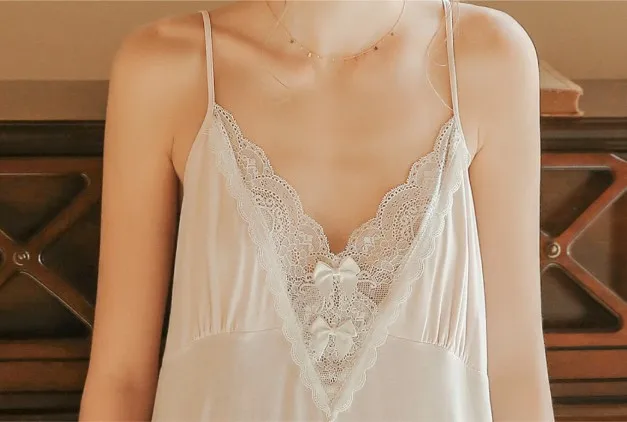 High grade sling nightdress female summer nightgown sexy dress lace thin comfortable fairy palace sleepwear women nightshirt
High grade sling nightdress female summer nightgown sexy dress lace thin comfortable fairy palace sleepwear women nightshirt