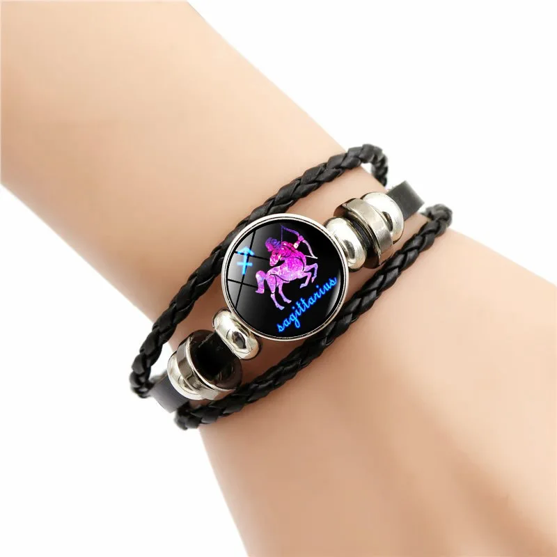 Jewelry Gift Twelve Constellation Bracelet Hand-woven Beaded Retro Leather Zodiac Sign Beads Bangle Bracelets for Women Men
Jewelry Gift Twelve Constellation Bracelet Hand-woven Beaded Retro Leather Zodiac Sign Beads Bangle Bracelets for Women Men