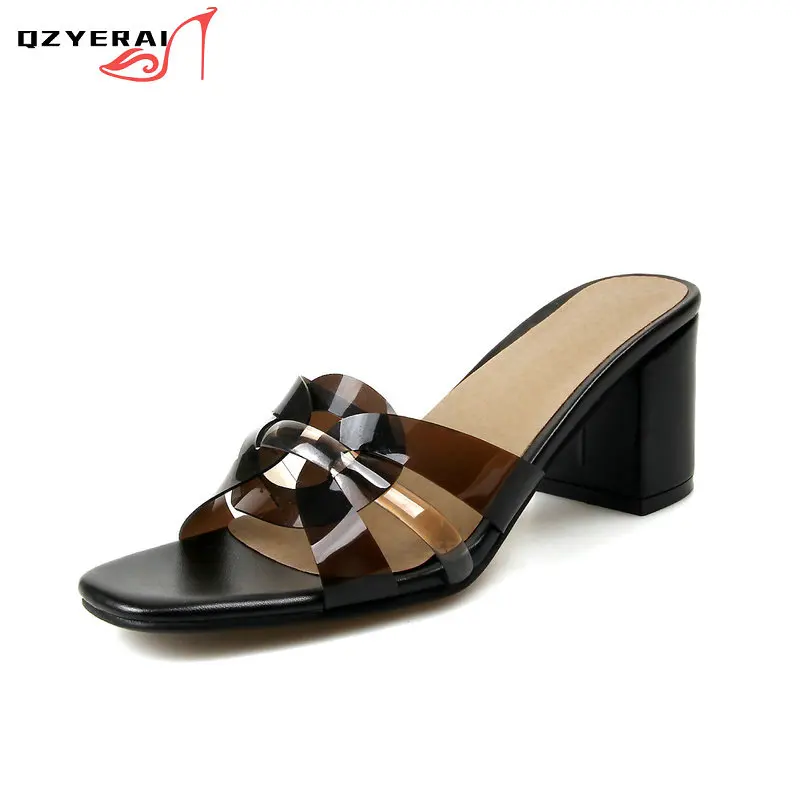 2021 New European Summer Transparent Women Slippers Fashion Black High Heels Leisure Party Shoes Sandals
2021 New European Summer Transparent Women Slippers Fashion Black High Heels Leisure Party Shoes Sandals