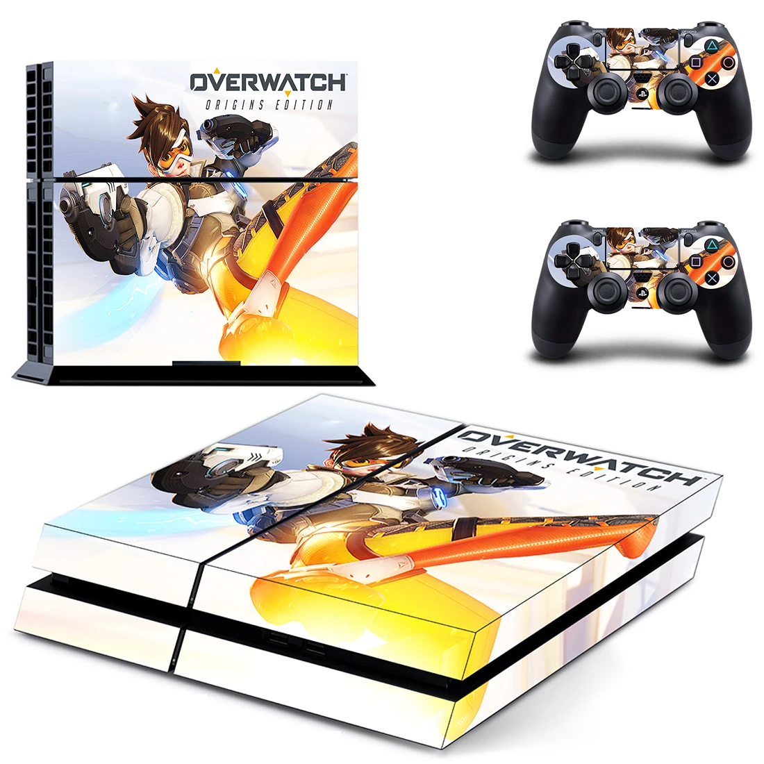 Стильная наклейка на консоль PS4 Playstation 4 + 2 Защитных чехла для контроллеров DPTM2493 |