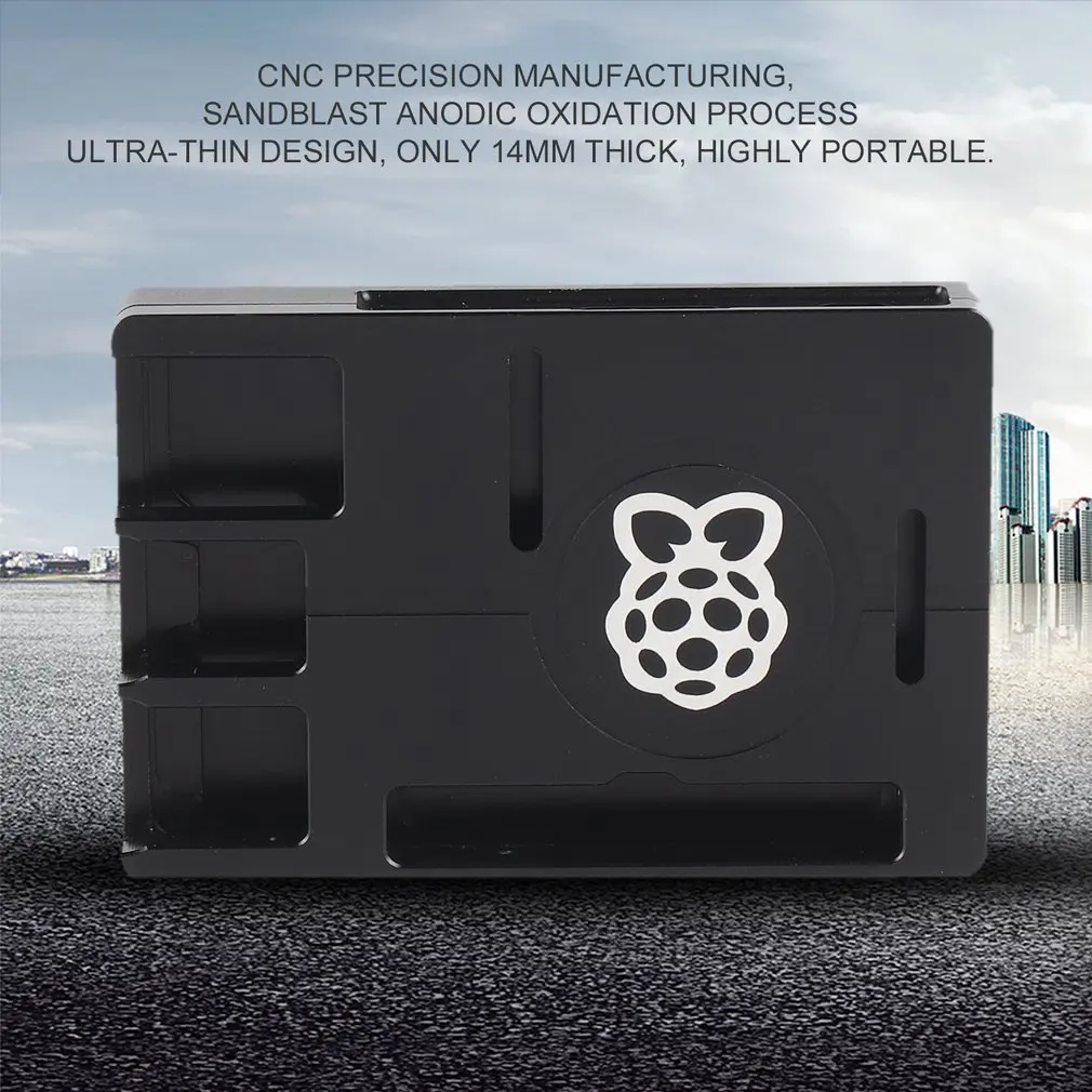 Ультратонкий чехол с ЧПУ из алюминиевого сплава для Raspberry Pi 3 Mode B3 металлическая