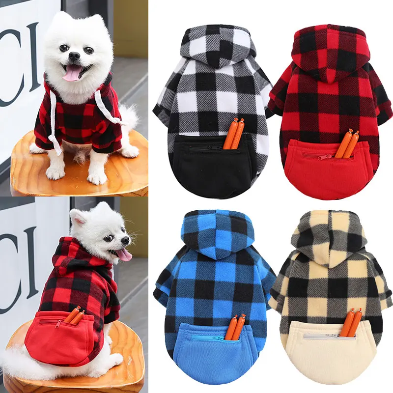 Pet Clothing Pet Autumn/Winter Pocket Plaid Print Hood Zipper Sweater Dog Coat Pet Hoodie Pet Sweater Two-legged Fleece Clothes
Pet Clothing Pet Autumn/Winter Pocket Plaid Print Hood Zipper Sweater Dog Coat Pet Hoodie Pet Sweater Two-legged Fleece Clothes