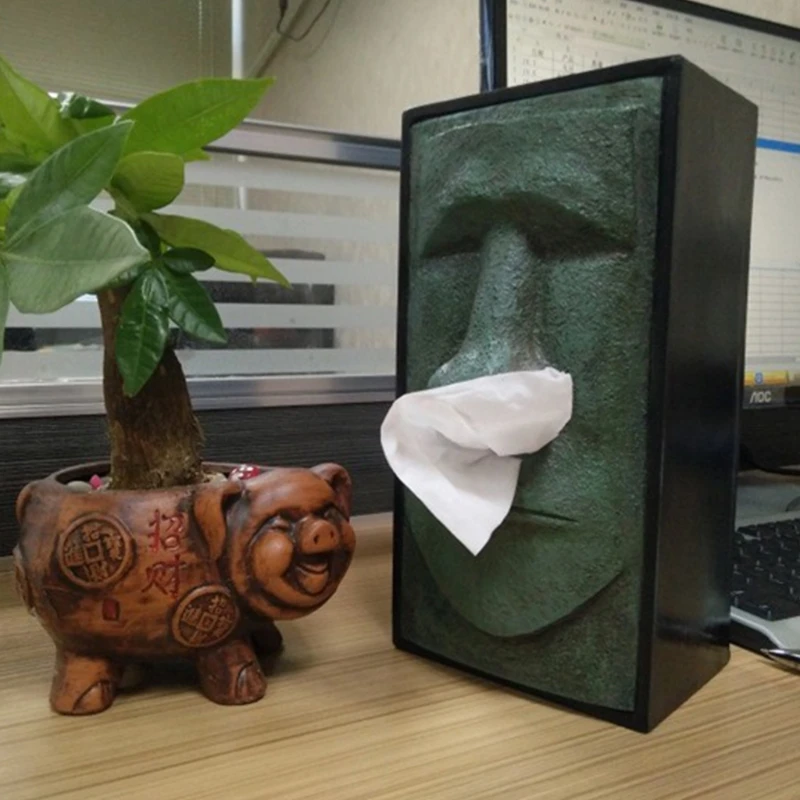 Funny Resin Monkey Tissue Box Easter Island Stone Figure Shakespeare Tissue Holder Paper Dispenser Cover for Home
Funny Resin Monkey Tissue Box Easter Island Stone Figure Shakespeare Tissue Holder Paper Dispenser Cover for Home