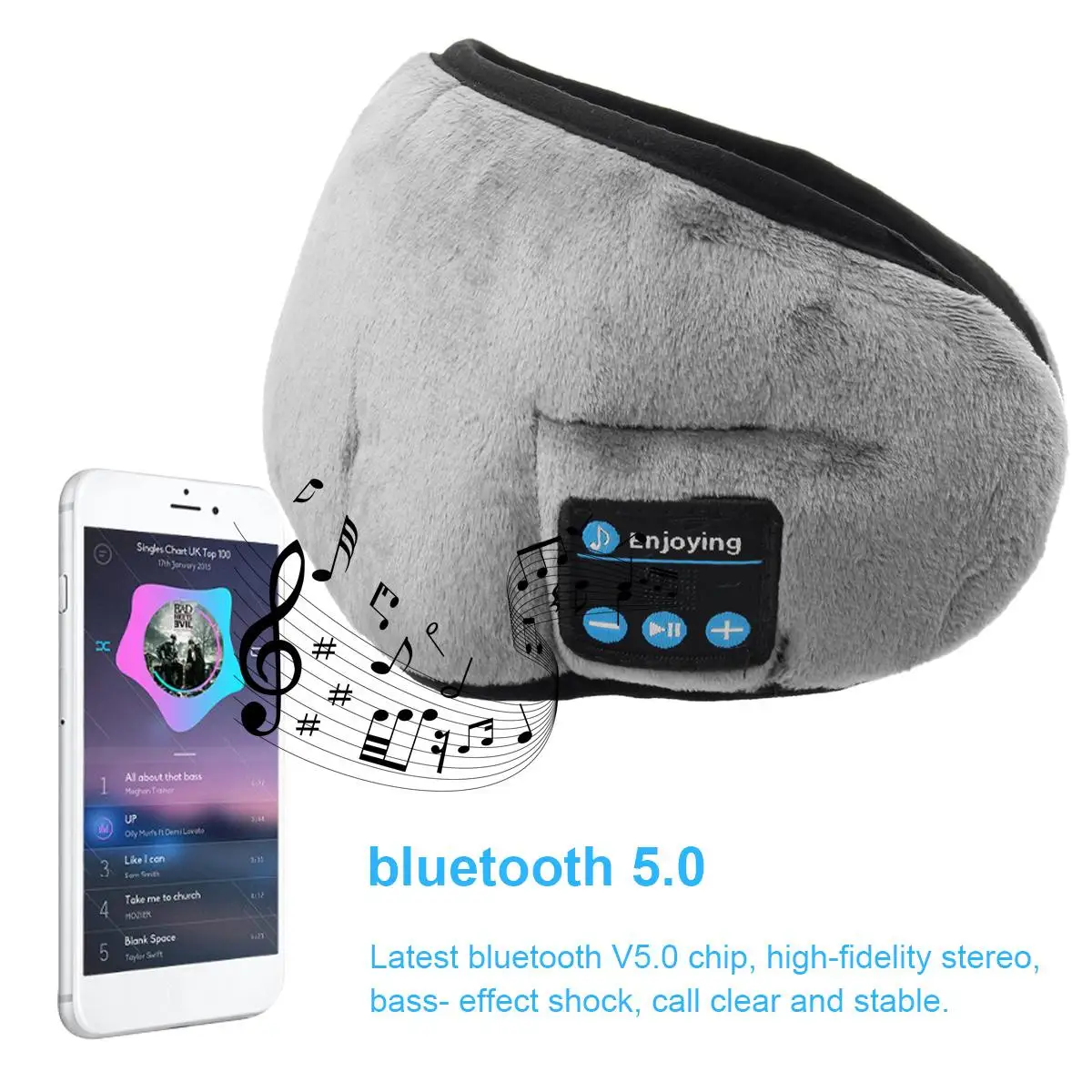 Модернизированные 3D Наушники Bluetooth 5 0 Eyemask с ультратонким стерео динамиком 100%