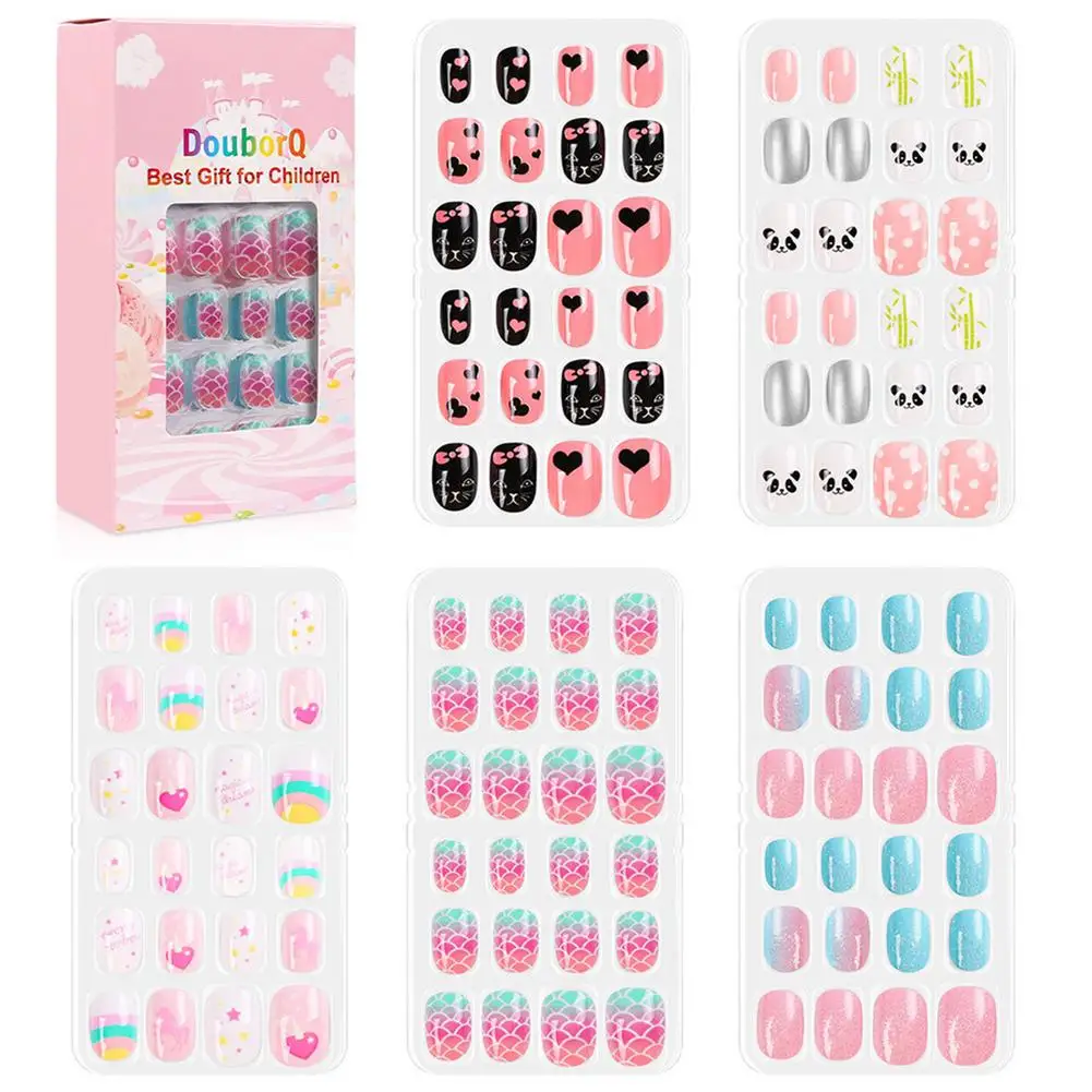 Kids Candy Fake Nails 120PCS Pre-glue Full Cover False Nail Kits For Girls Children Cartoon Manicure Tips Nail Art Decor
Kids Candy Fake Nails 120PCS Pre-glue Full Cover False Nail Kits For Girls Children Cartoon Manicure Tips Nail Art Decor