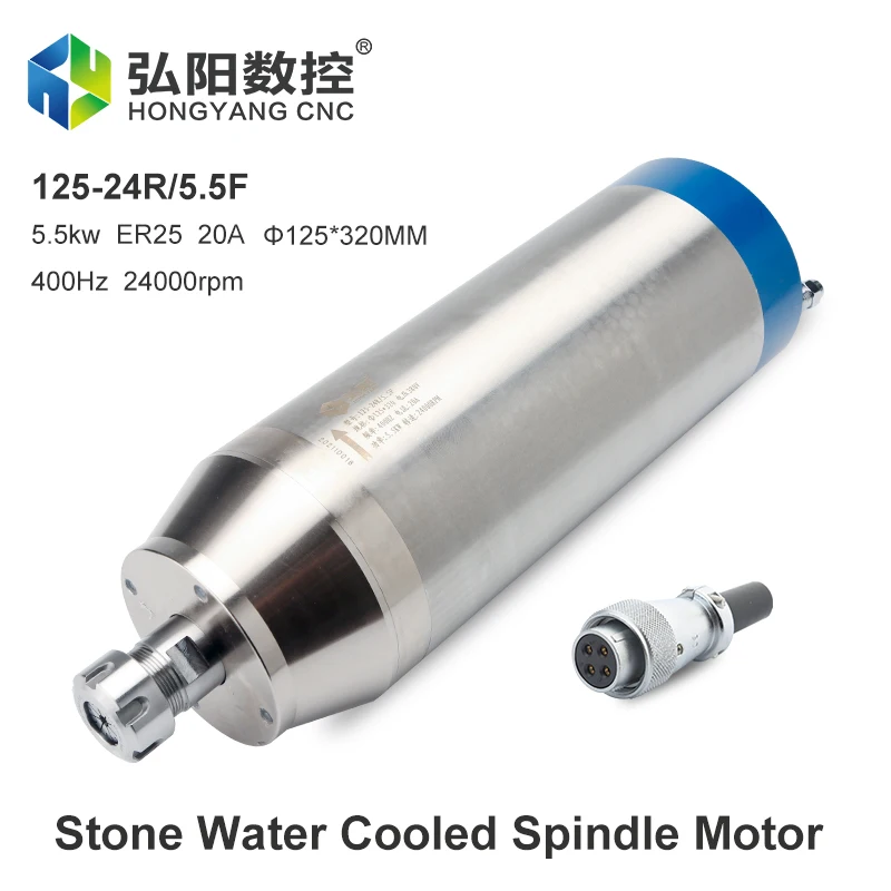CNC Stone Carving 5.5KW 380V 220V Water-Cooled Spindle Motor ER25 4 PCS Ceramic Ball Bearing D125x320MM, Used For CNC Carving
CNC Stone Carving 5.5KW 380V 220V Water-Cooled Spindle Motor ER25 4 PCS Ceramic Ball Bearing D125x320MM, Used For CNC Carving