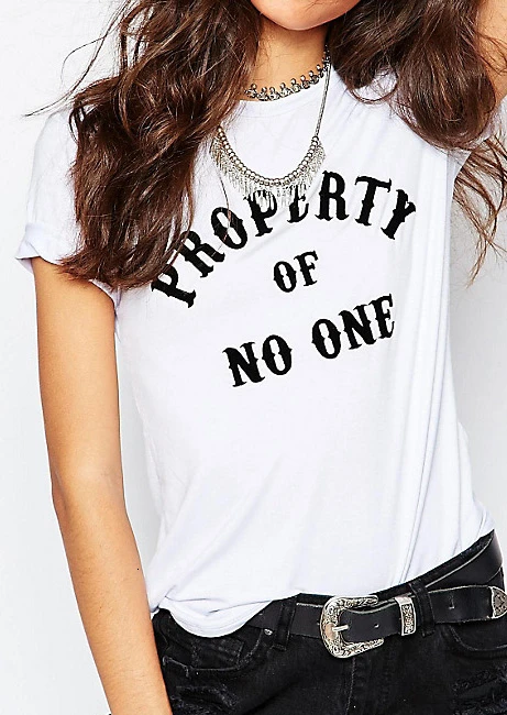 Property of NO ONE T-SHIRT fashion declaration tops cool girl style art party gift tees grunge tumblr slogan goth t shirt K695
Property of NO ONE T-SHIRT fashion declaration tops cool girl style art party gift tees grunge tumblr slogan goth t shirt K695