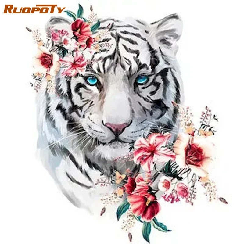 RUOPOTY Painting By Number Tiger Animal Kit Hand Painted DIY Frame Oil Painting Flower Unique Gift For Home Decor 50x65cm
RUOPOTY Painting By Number Tiger Animal Kit Hand Painted DIY Frame Oil Painting Flower Unique Gift For Home Decor 50x65cm