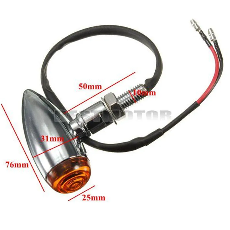 1 Pair Chrome Motorcycle Bullet Turn Signal Indicator Light Lamp For Honda/Yamaha/Suzuki/Kawasaki 
1 Pair Chrome Motorcycle Bullet Turn Signal Indicator Light Lamp For Honda/Yamaha/Suzuki/Kawasaki