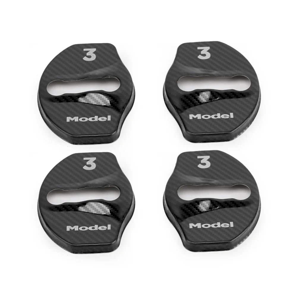 4 PCS Car Door Lock Cover for Tesla Model 3 Y 2018-2021, Stainless Steel Door Lock Striker Buckle Cap Protection Carbon Fiber
4 PCS Car Door Lock Cover for Tesla Model 3 Y 2018-2021, Stainless Steel Door Lock Striker Buckle Cap Protection Carbon Fiber