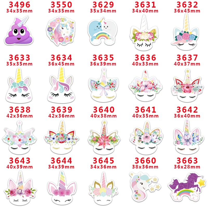 Резиновый Единорог для украшения волос 10 шт. PR3496 плоское украшение из смолы | Дом