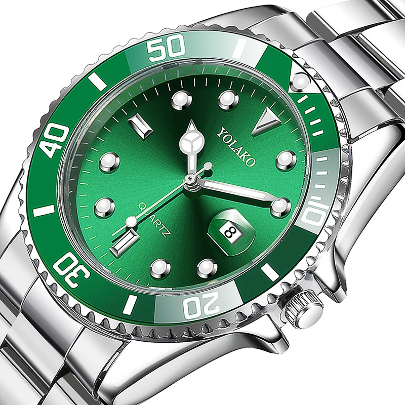 Green Quartz Men Watches Fashion Stainless Steel Chronograph Calendar Watch Clock Men Male Students Reloj Hombre
Green Quartz Men Watches Fashion Stainless Steel Chronograph Calendar Watch Clock Men Male Students Reloj Hombre
