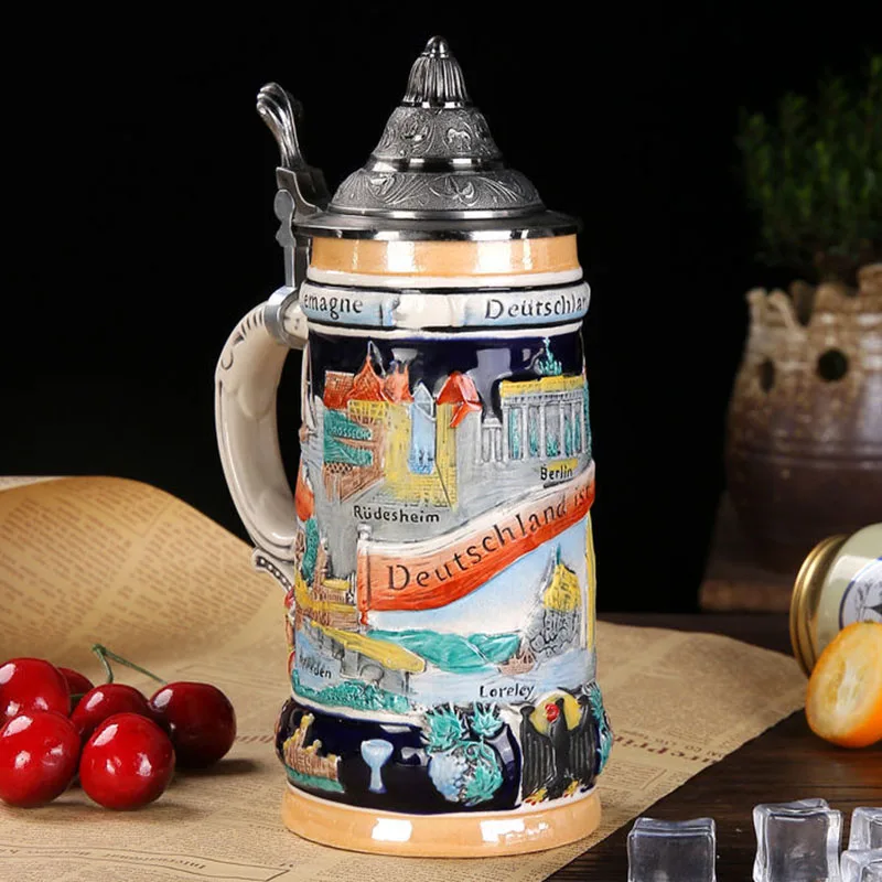 Пивная кружка Stein, немецкие достопримечательности, контейнер с крышкой для пива, подарки, сувениры, 0,6 л
Пивная кружка Stein, немецкие достопримечательности, контейнер с крышкой для пива, подарки, сувениры, 0,6 л