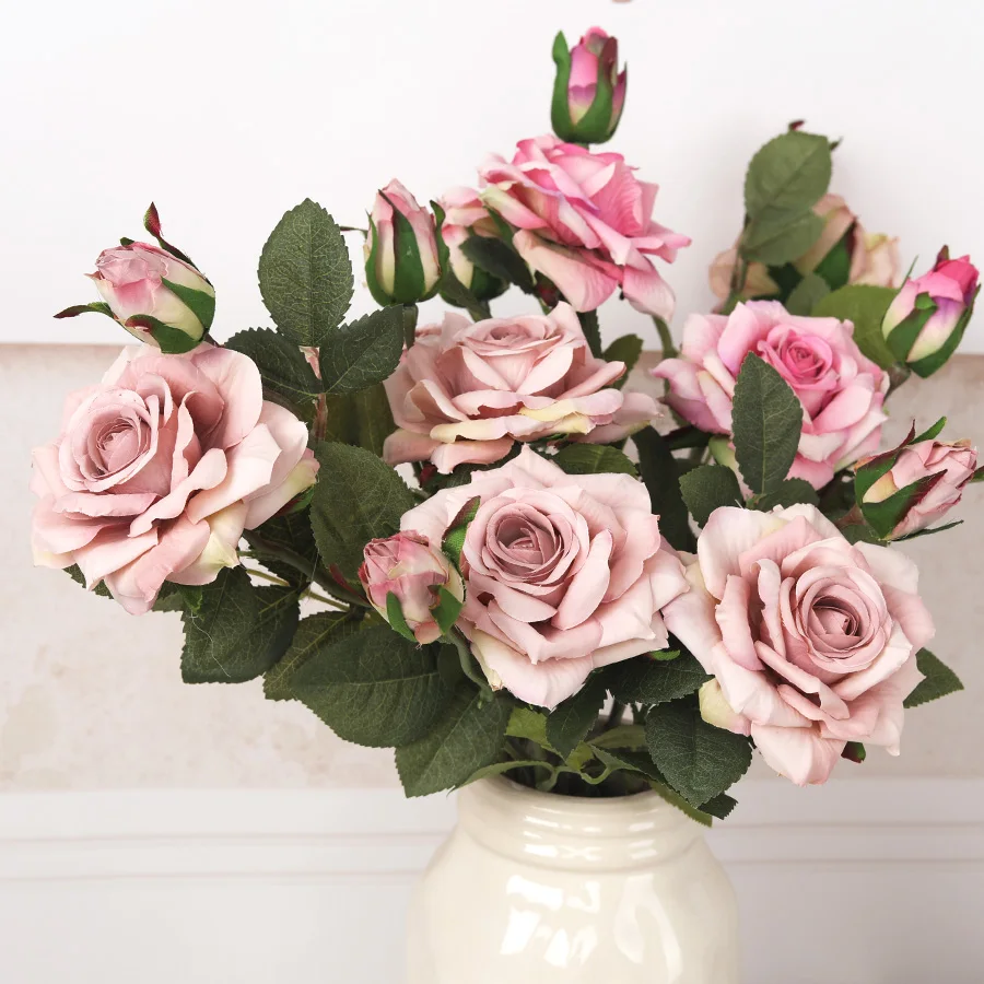 NEW beautiful big rose branch artificial silk flowers home wedding decoration retro autumn large roses white fake flowers decor
NEW beautiful big rose branch artificial silk flowers home wedding decoration retro autumn large roses white fake flowers decor