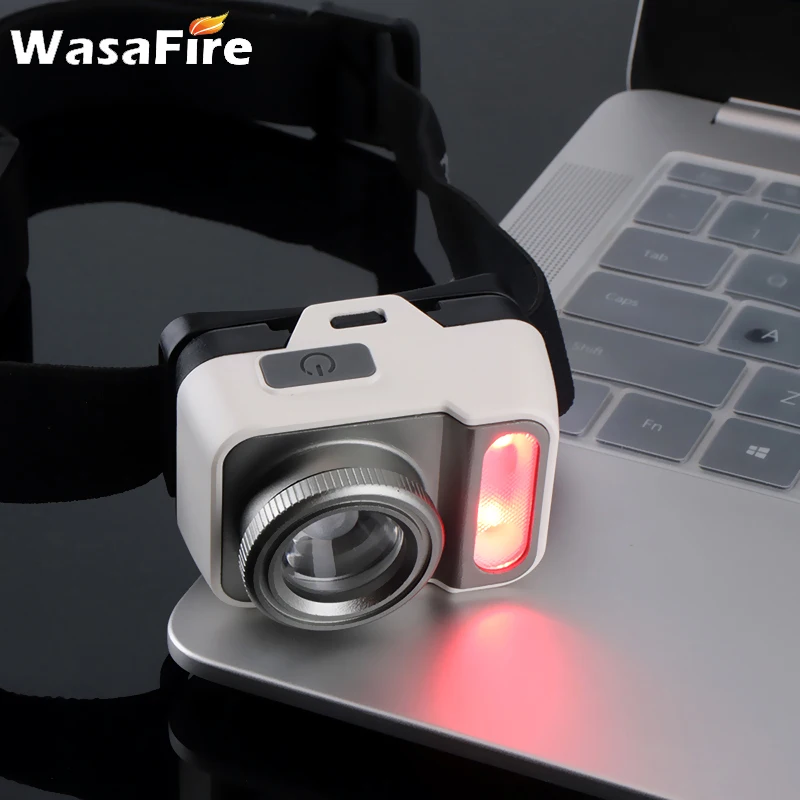 Wasafire светодиодный налобный мини фонарь Xp G2 + 2*3030 красный светильник 5 Режим