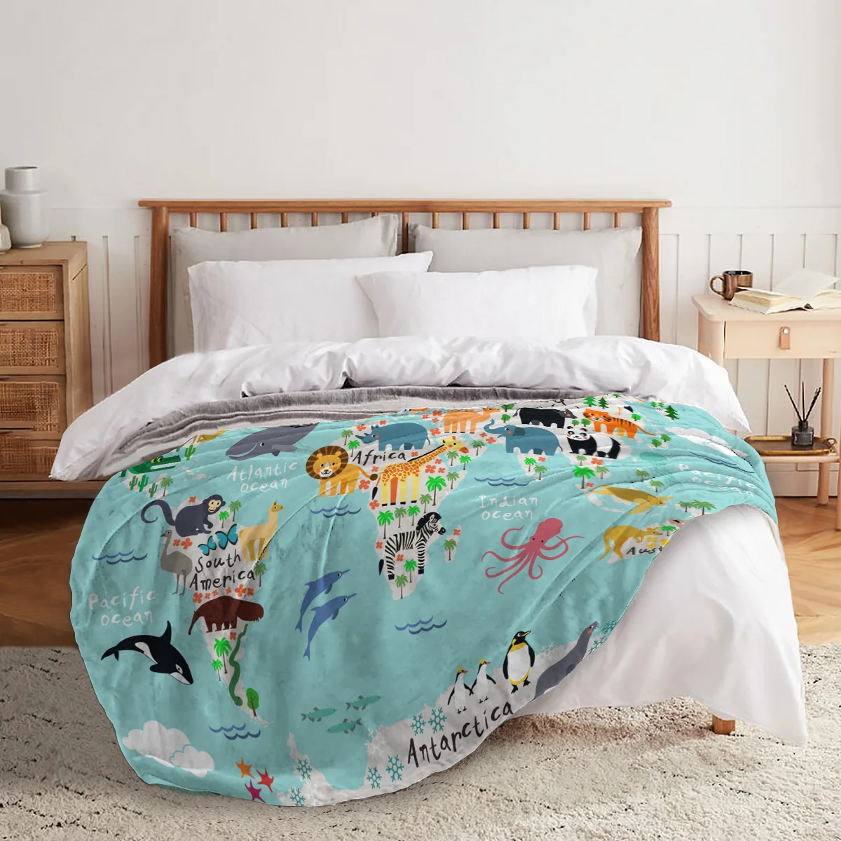 Super Soft Plush Flannel Blanket Animal Map World Cartoon Blankets Round Throw Blanket for Beds
Super Soft Plush Flannel Blanket Animal Map World Cartoon Blankets Round Throw Blanket for Beds