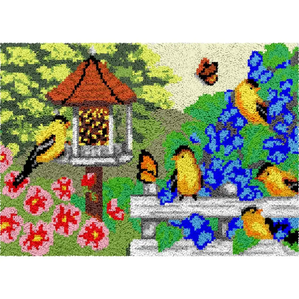 Carpet kit with large hook needlework Sewing rugs Flower Embroidery Latch hook rug kit Rug making supplies Home decoration 
Carpet kit with large hook needlework Sewing rugs Flower Embroidery Latch hook rug kit Rug making supplies Home decoration