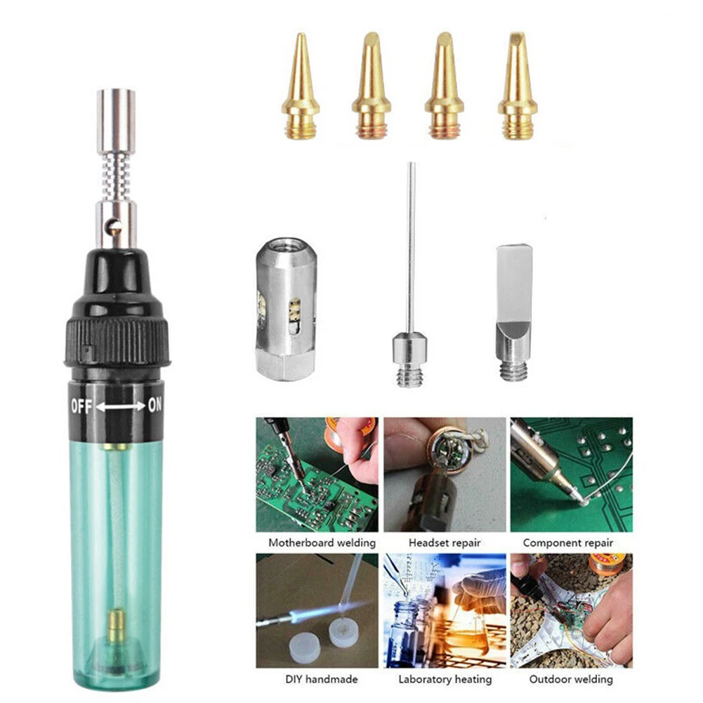 Butane Gas Soldering Iron Cordless Welding Torch Pen Tool Kit 5 Soldering Iron Tip Lightweight And Convenient
Butane Gas Soldering Iron Cordless Welding Torch Pen Tool Kit 5 Soldering Iron Tip Lightweight And Convenient