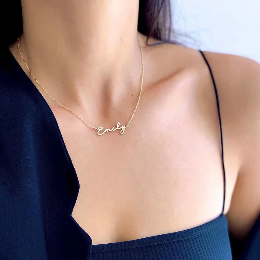 Fils Custom Name Necklace for Women Fashion Personalized Letter Collars Necklace Pendant Nameplate Jewelry Gift Collar de mujer
Fils Custom Name Necklace for Women Fashion Personalized Letter Collars Necklace Pendant Nameplate Jewelry Gift Collar de mujer