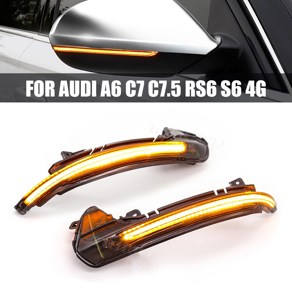 2Pcs For Audi A6 C7 C7.5 RS6 S6 4G 2012-2018 Flowing Turn Signal LIght Side Rearview Mirror Repeater Indicator Lamp Car Styling
2Pcs For Audi A6 C7 C7.5 RS6 S6 4G 2012-2018 Flowing Turn Signal LIght Side Rearview Mirror Repeater Indicator Lamp Car Styling