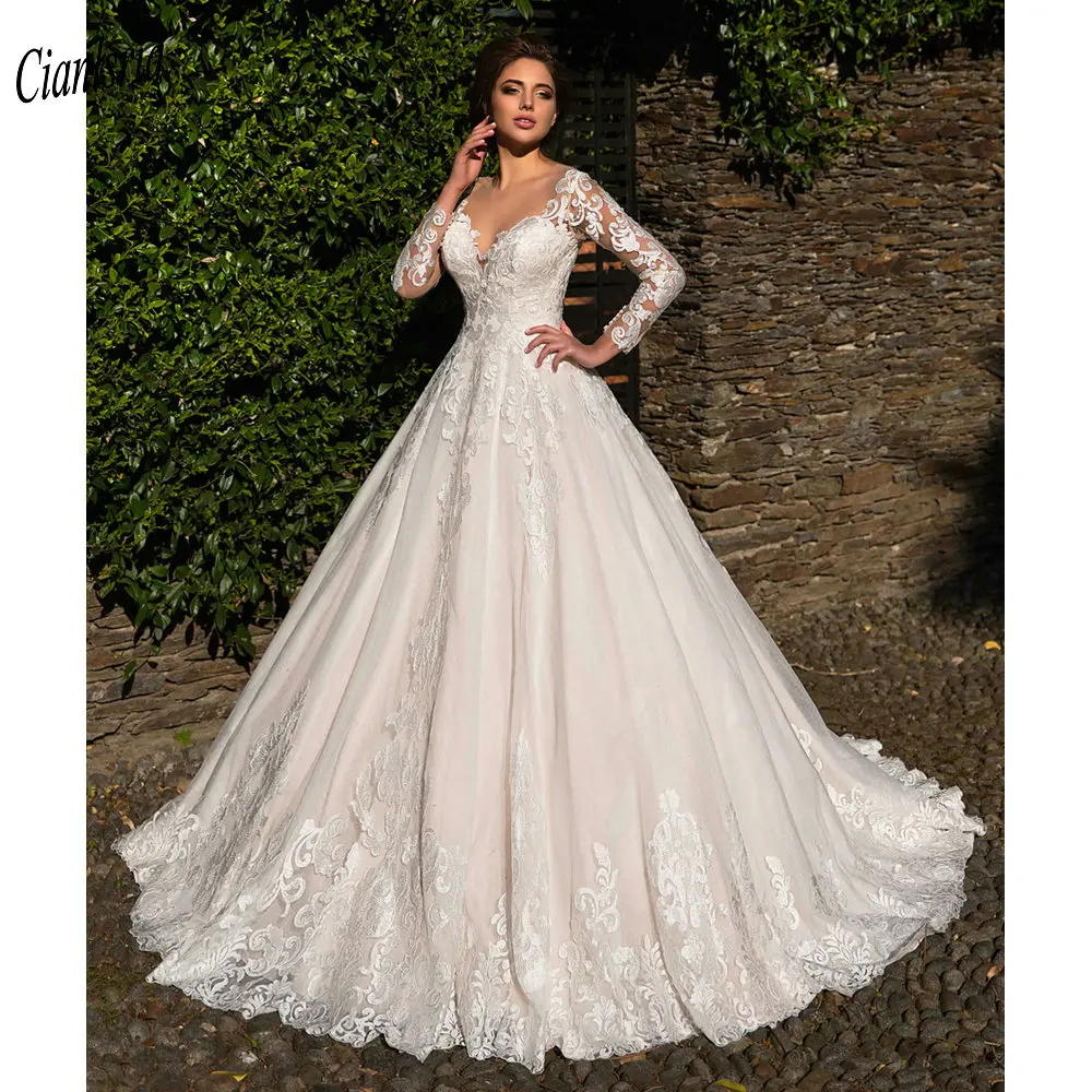 2021 бальное платье с V-образным вырезом и длинным рукавом, свадебные платья, кружевные прозрачные Свадебные платья с аппликацией на спине, ...
2021 бальное платье с V-образным вырезом и длинным рукавом, свадебные платья, кружевные прозрачные Свадебные платья с аппликацией на спине, ...