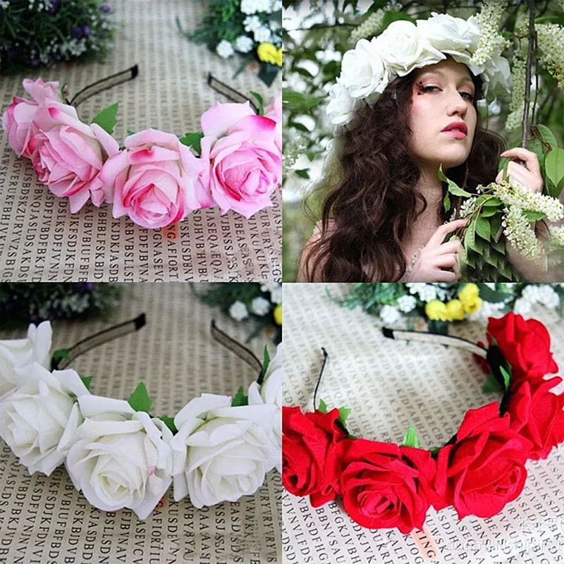 1PC Fashion Women Floral Rose Flower Headdress Hair Hoop Headband Velvet Handmade Bride Wreath Garland Wedding Headwear
1PC Fashion Women Floral Rose Flower Headdress Hair Hoop Headband Velvet Handmade Bride Wreath Garland Wedding Headwear