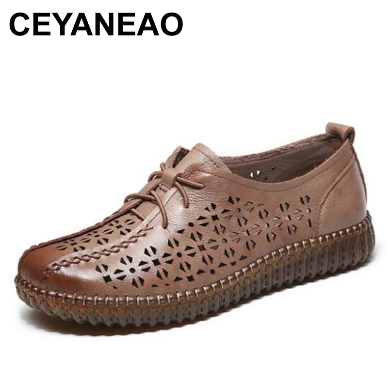 CEYANEAO Summer New Casual Genuine Leather Plush Size 42 43 Women Sandals Retro Hollow Carved Cross-tied Ladies Nurse Shoes
CEYANEAO Summer New Casual Genuine Leather Plush Size 42 43 Women Sandals Retro Hollow Carved Cross-tied Ladies Nurse Shoes