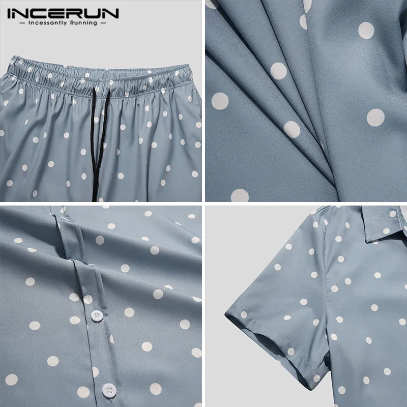 Men Sets Polka Dot Print Streetwear Lapel Short Sleeve Shirt Beach Shorts Breathable Casual Mens Hawaiian Suits S-5XL INCERUN
Men Sets Polka Dot Print Streetwear Lapel Short Sleeve Shirt Beach Shorts Breathable Casual Mens Hawaiian Suits S-5XL INCERUN