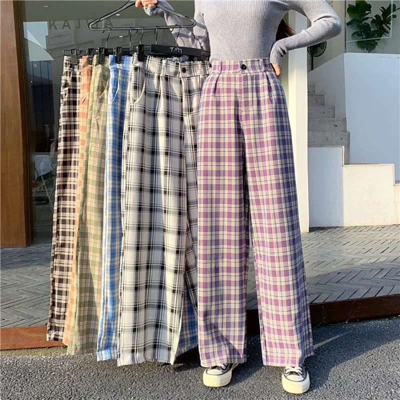 Plaid Pants Casual Loose Trousers Women Y2k Summer Autumn Long Pants Ladies Preppy Loose Pocket Straight Pant Female Clothing
Plaid Pants Casual Loose Trousers Women Y2k Summer Autumn Long Pants Ladies Preppy Loose Pocket Straight Pant Female Clothing