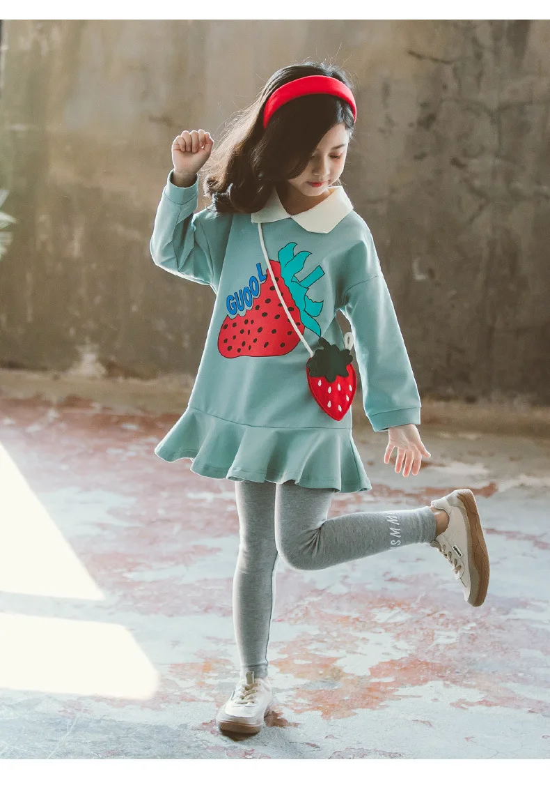 2021 Children Girls' Clothes Fruit type Clothing Sets Long Sleeve T-shirt+Wide-legged Pants Plaid Kids Outfits 2Pcs Girl Clothes
2021 Children Girls' Clothes Fruit type Clothing Sets Long Sleeve T-shirt+Wide-legged Pants Plaid Kids Outfits 2Pcs Girl Clothes