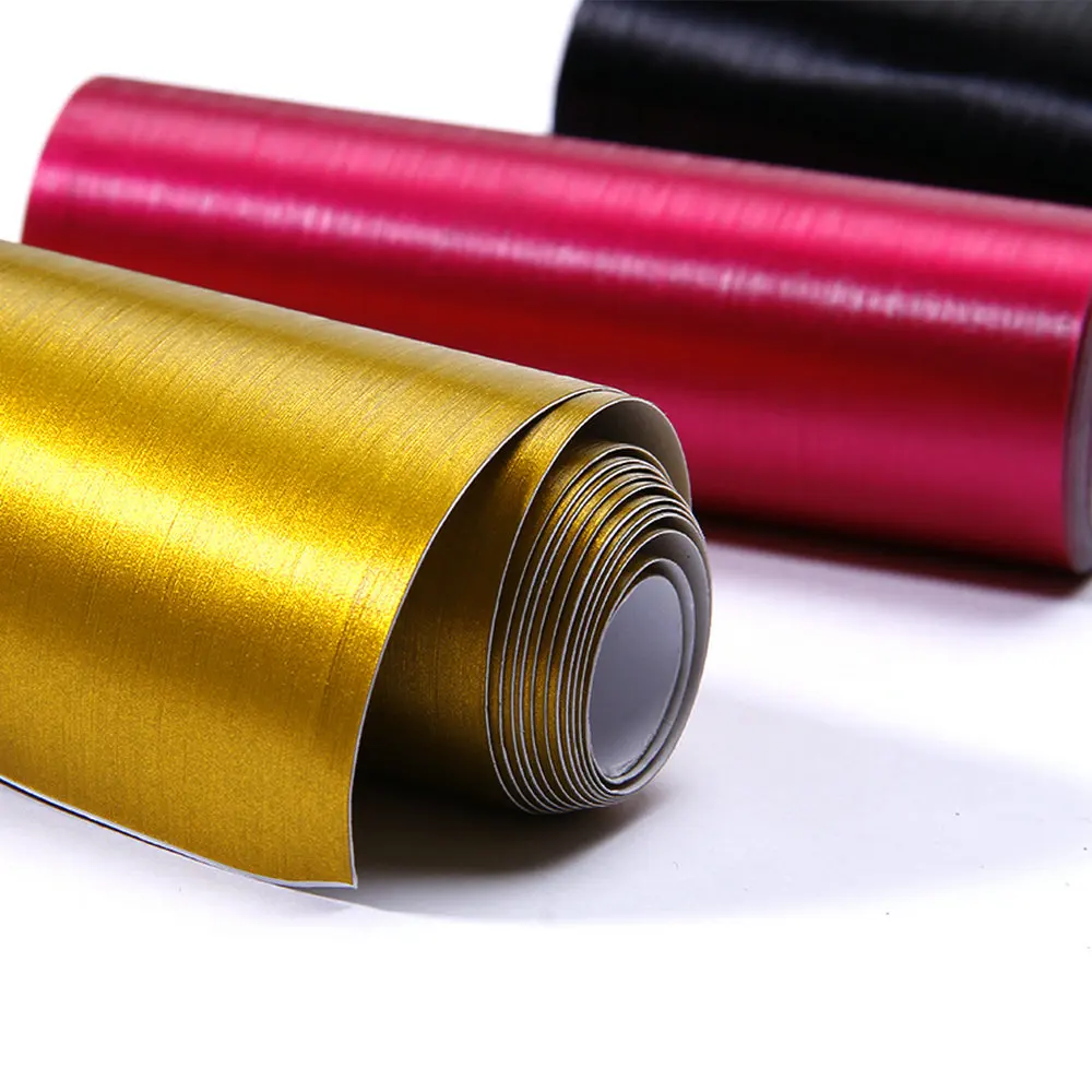 152*10cm Chrome Brushed Ice Film Plating PVC Vehicle Wrapping Stickers Foil DIY Wire Drawing Vinyl Motorcycle Car Accessories | Автомобили