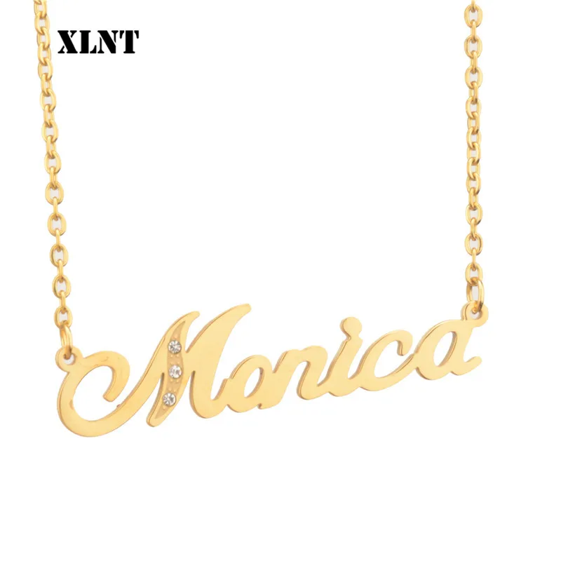 XLNT Monica Name Necklace Custom Necklace Stainless Steel Gold Necklace Personalized Name Necklaces For Women Men Boho Jewelry
XLNT Monica Name Necklace Custom Necklace Stainless Steel Gold Necklace Personalized Name Necklaces For Women Men Boho Jewelry