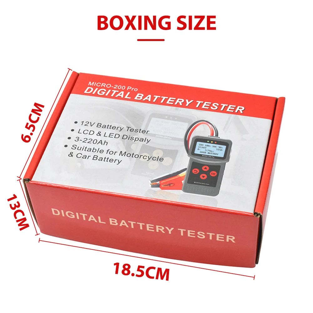 New Alternator Tester Motorcycle Battery Tester Motorbike Car Battery Tester for Lancol Voltage Test Automotive for 12V
New Alternator Tester Motorcycle Battery Tester Motorbike Car Battery Tester for Lancol Voltage Test Automotive for 12V
