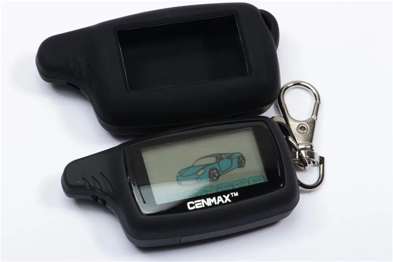 

Russia CENMAX ST 8A+8A Silicone Key Case Two way LCD Keychain with Remote Control for Car Security CENMAX ST 8A Two-way alarm