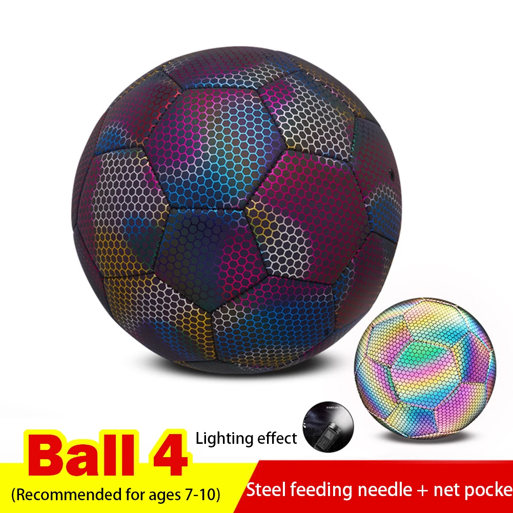 PU Kids Reflective Soccer Ball Adult Standard Luminous Competition Football Night Glow Footballs Student Training Soccer Ball
PU Kids Reflective Soccer Ball Adult Standard Luminous Competition Football Night Glow Footballs Student Training Soccer Ball