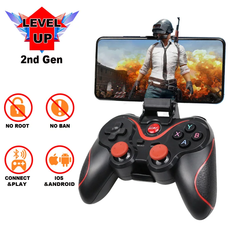 Terios T3 Wireless Game Controller Gamepad 3.0 Joystick For Mobile Phone Tablet TV Box Holder Support Bluetooth
Terios T3 Wireless Game Controller Gamepad 3.0 Joystick For Mobile Phone Tablet TV Box Holder Support Bluetooth