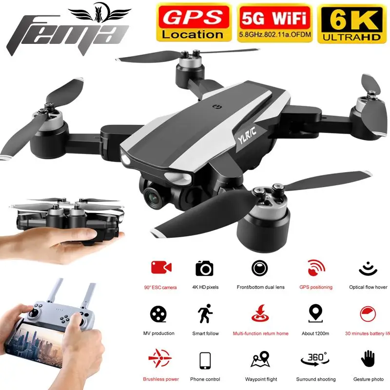 FEMA S105 Drones 6K GPS 1.5Km Professional with camera 4K HD optical flow 5G WiFi FPV Brushless RC quadcopter Dron VS L900 SG907
FEMA S105 Drones 6K GPS 1.5Km Professional with camera 4K HD optical flow 5G WiFi FPV Brushless RC quadcopter Dron VS L900 SG907