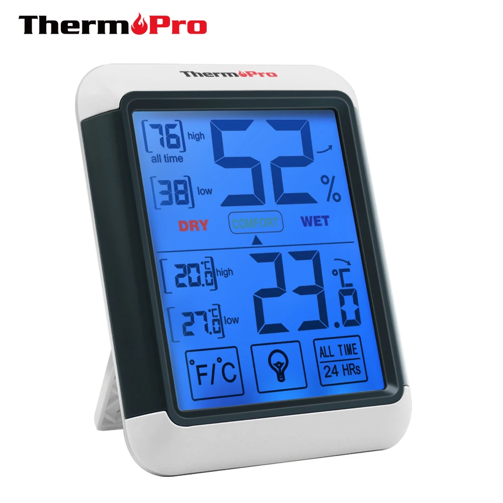 Цифровая метеостанция Thermopro TP55 гигрометр термометр для помещения с сенсорным