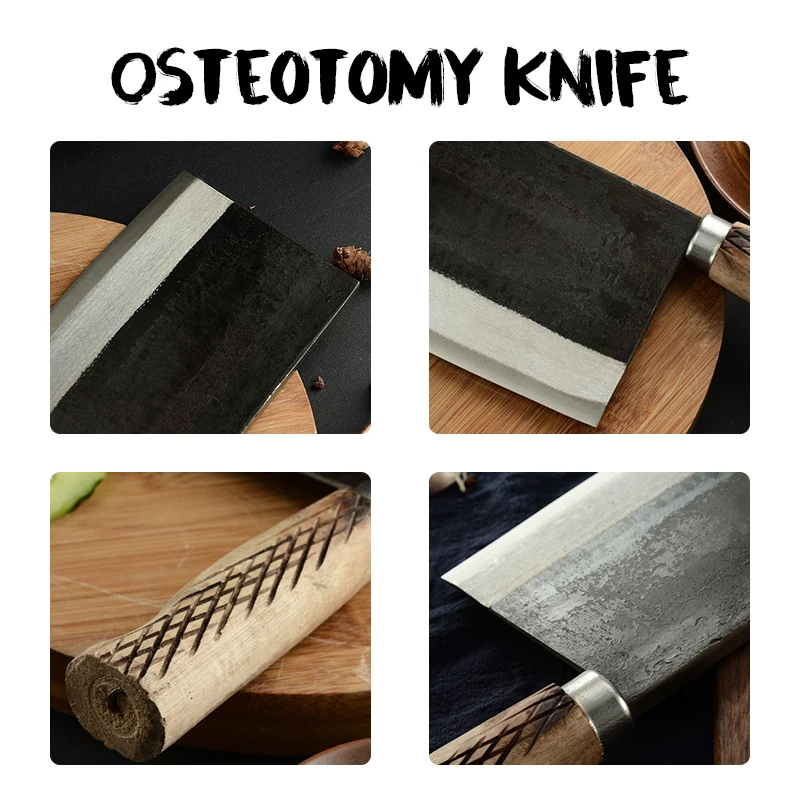Нож мясника 8 дюймов ручной работы кованый кухонный нож деревянная ручка шеф
