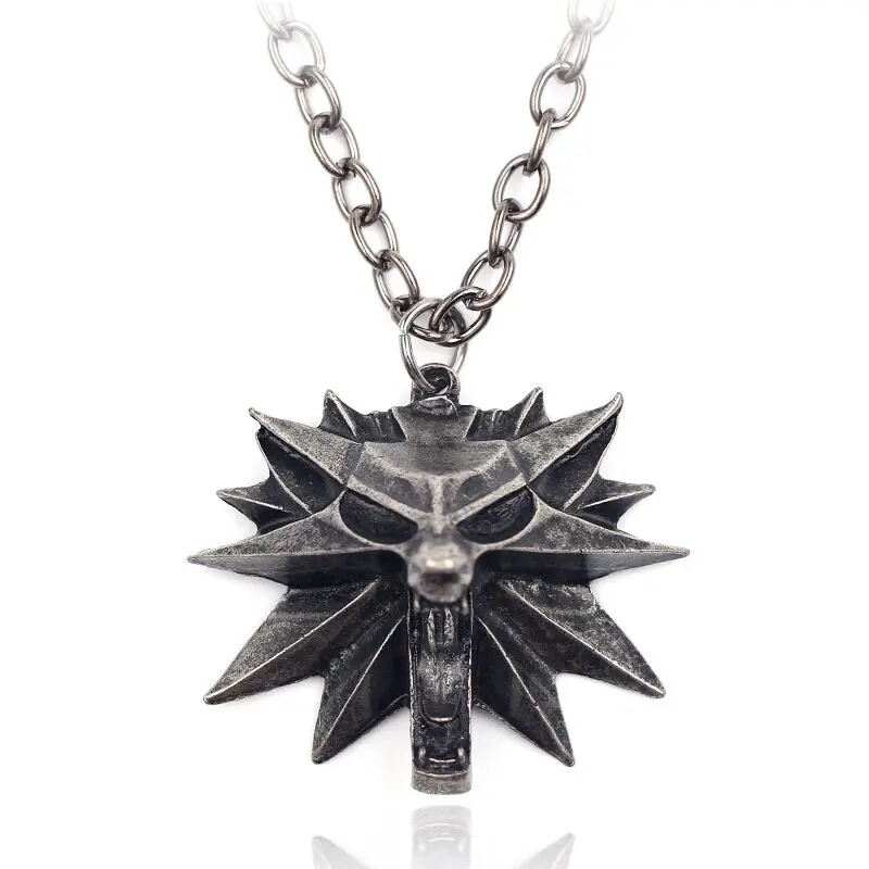 Wizard Book Series wolf head Medallion pendant necklace wild hunt monster Cosplay uncivilized games animal wolf chain necklace
Wizard Book Series wolf head Medallion pendant necklace wild hunt monster Cosplay uncivilized games animal wolf chain necklace