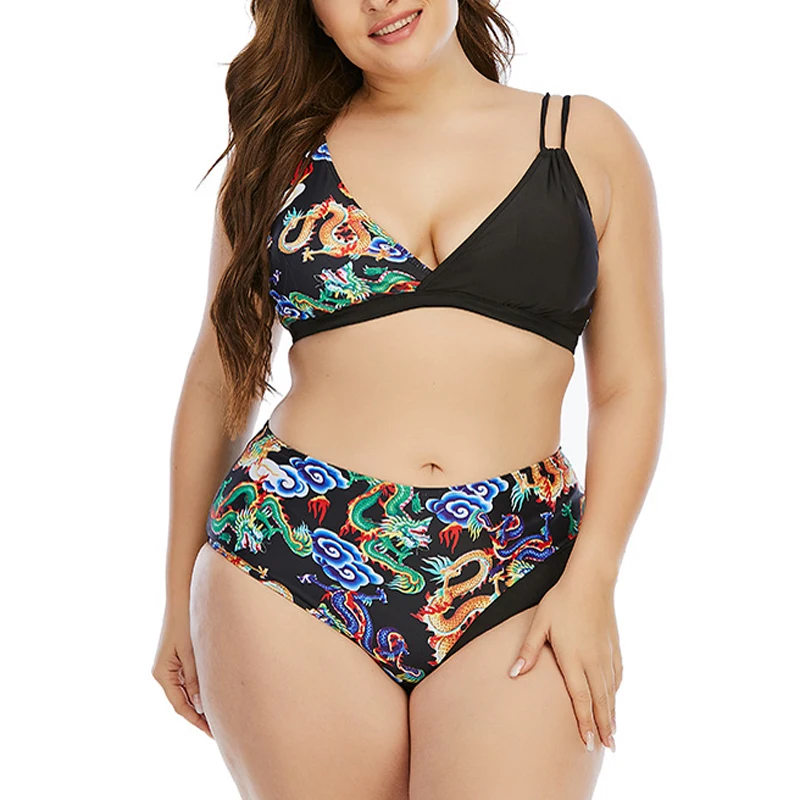 Women Swimwear Plus Size Bandage Bikini Set Printed Flower Padded Bra Bikini Split Large Size Body Swimsuit Beachwear Bikinis
Women Swimwear Plus Size Bandage Bikini Set Printed Flower Padded Bra Bikini Split Large Size Body Swimsuit Beachwear Bikinis