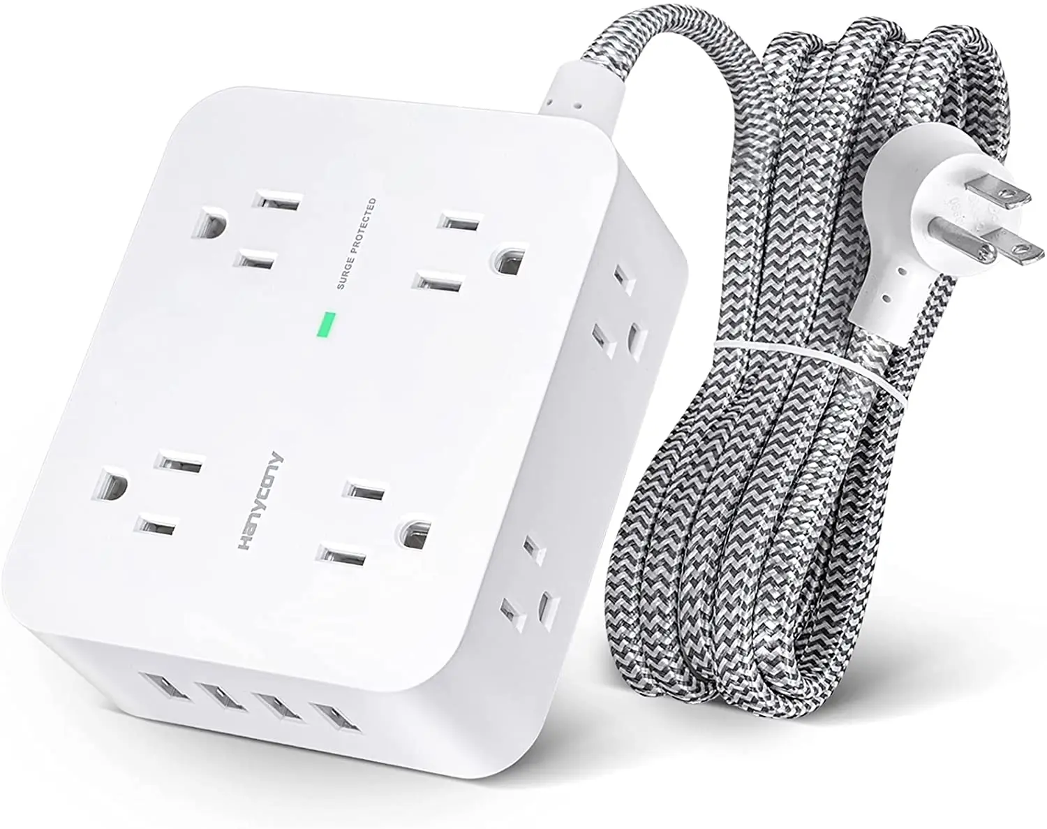 Surge Protector Power Strip - 8 Widely Outlets with 4 USB Charging Ports, 3 Side Outlet Extender with 5Ft Braided Extension
Surge Protector Power Strip - 8 Widely Outlets with 4 USB Charging Ports, 3 Side Outlet Extender with 5Ft Braided Extension